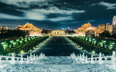 Kapısında Ulusal Chiang Kai-shek Memorial Hall, Taipei, Tayvan