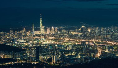 Gece Taipei şehri, Tayvan