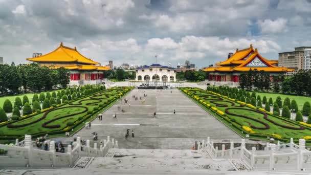 Spring Concept Front Gate Chiang Kai Shek Memorial Hall Beautiful — Vídeo de Stock