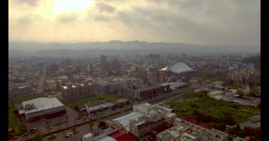  Tayvan 'ın Taipei şehrinin hava görüntüsü.