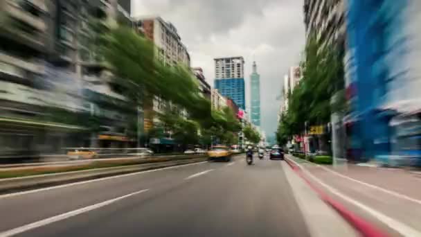 Taipei Légi Felvétel Taipei 101 — Stock videók