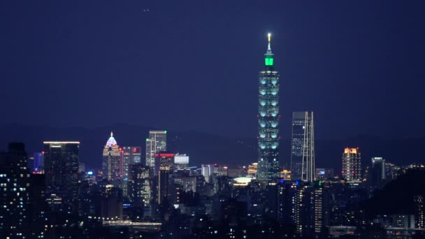 Taipei Légi Felvétel Taipei 101 — Stock videók