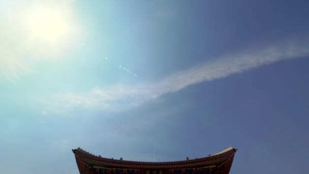 Touristen Fuß Zum Palast Gyeongbokgung — Stockvideo