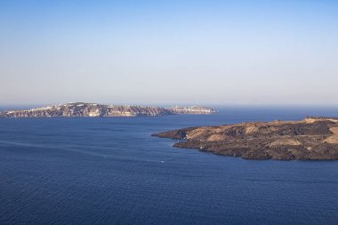 Caldera muhteşem manzarası. Santorini, Yunanistan