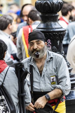 Borulu yaşlı bir adamın portresi