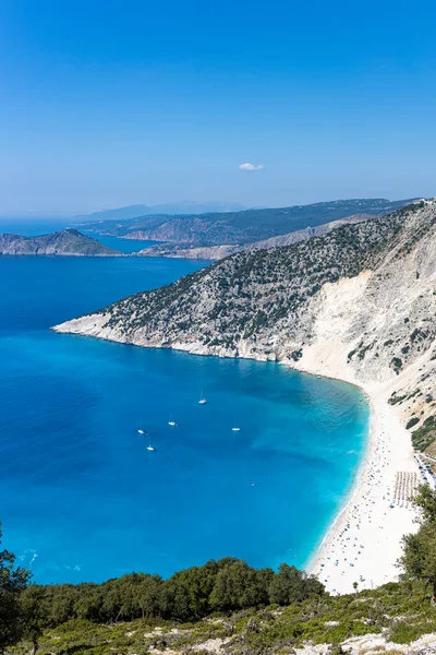 Paisaje Playa Myrtos Cefalonia Grecia — Foto de Stock