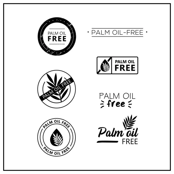 パーム油無料ベクトルのロゴ — ストックベクタ