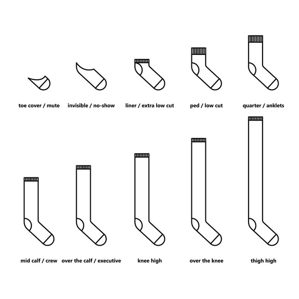 Calcetines con títulos — Vector de stock