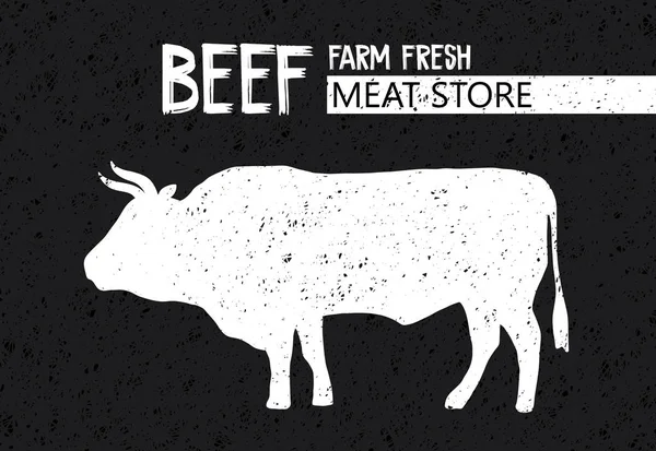 Cartaz para loja de carne de carnificina — Vetor de Stock