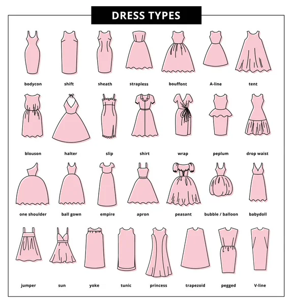 Vector iconos de vestidos — Archivo Imágenes Vectoriales