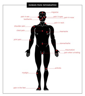 İnsan acı ve anatomik vücut