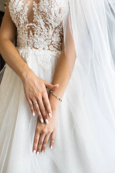 Een Paar Kunt Handen Van Een Vrouw Zien Sensueel — Stockfoto