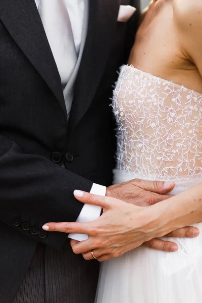 Couple You Can See Hands Touching Each Other Sensually — Stock Photo, Image