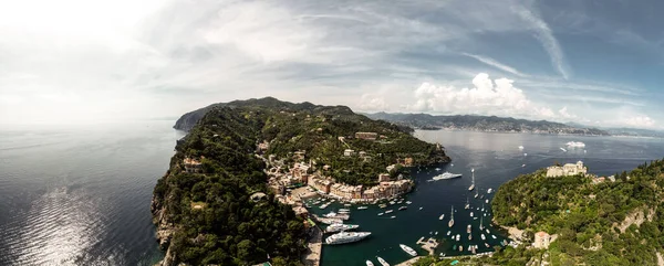 Photo Panoramique Portofino Italie Depuis Drone Vous Pouvez Voir Les — Photo