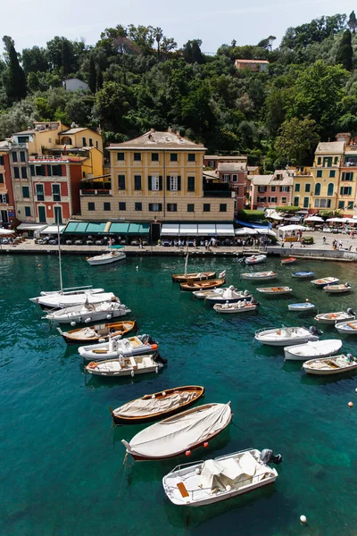 Photo Portofino Italie Vous Pouvez Voir Des Yachts Des Bâtiments — Photo