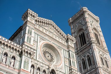 Floransa Duomo Katedrali detayını. Basilica di Santa Maria del Fiore veya Saint Mary Bazilikası çiçek Floransa, İtalya.