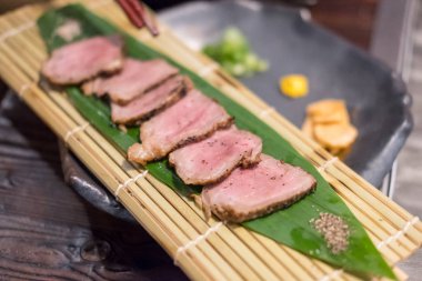 Wagyu et tabakta servis, Japon gıda