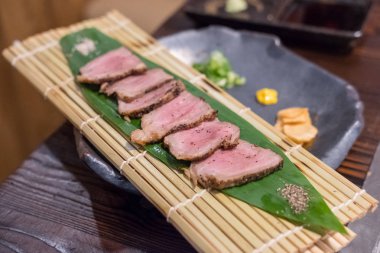 Wagyu et tabakta servis, Japon gıda