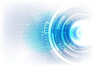 Yumuşak beyaz mavi teknoloji arka plan