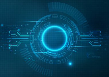 Futuristik mavi teknoloji arka plan vektör