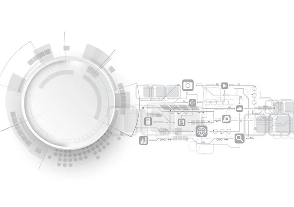 Technologie Schaltung Mehrere Symbole Hintergrund — Stockvektor