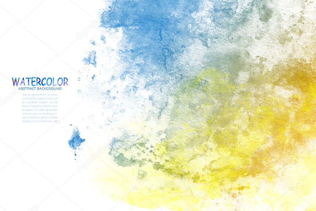 Watercolor hand painted abstract texture background copy space.