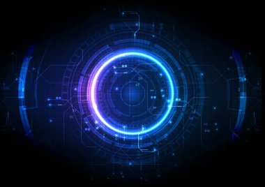 Mavi Işık Merkezi Fütüristik Oyun Dijital Teknoloji Arka Plan