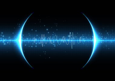 Mavi Işık Soundwave Dijital Teknoloji Arka Plan