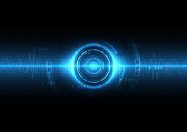 Deep Blue Dijital Soundwave Arka Plan