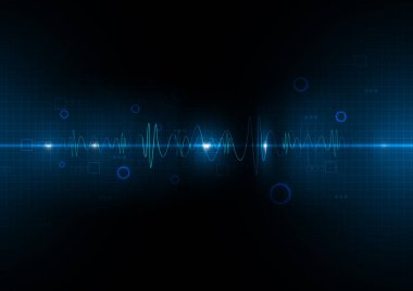Mavi Gizem Soyut Ses dalga Teknolojisi Arka Plan