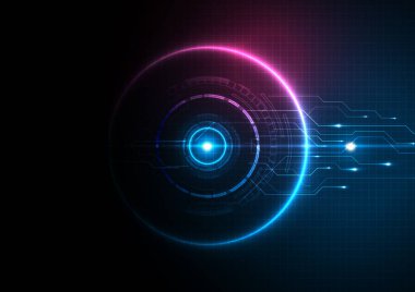 Fütüristik Devre ile Dijital Teknoloji Arka Plan