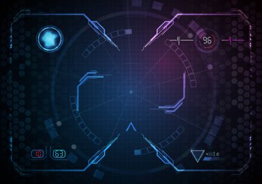 Mavi Pembe Oyun Arayüzü Dijital Teknoloji Arka Plan