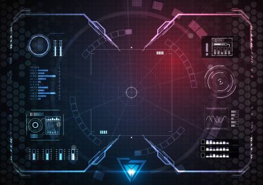 Mavi Pembe Çeşitli Arayüz Seçeneği Teknoloji Veri Arka Plan