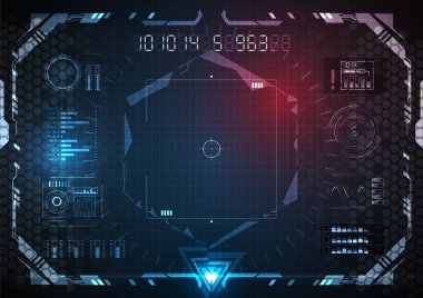 Arayüz Teknolojisi Arka Planda Fütüristik Oyun Birkaç Seçenek