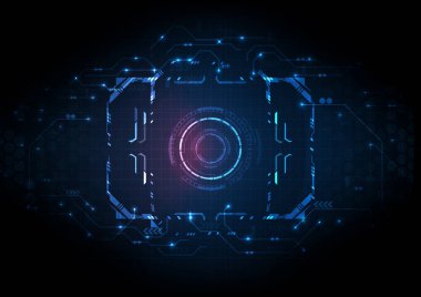 Mavi Yüksek Teknoloji Dijital Merkezi devre Arka Plan ile