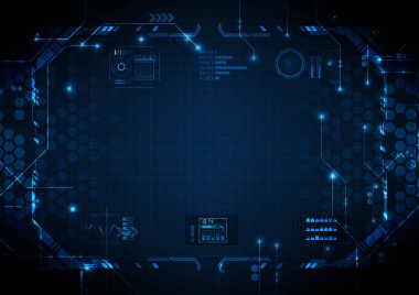 Deep Light Mavi Fütüristik Devre Dijital Teknoloji Arka Plan