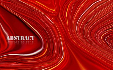 Akrilik boyaların soyut kırmızı karışımı yüzey. Akrilik dalgalar ve girdaplar doku. Tasarım kapağı için trendy arka plan ambalaj afiş afiş davetiyeleri kartları. - vektör