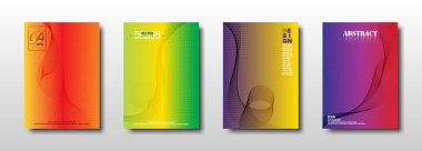 Renkli degrade backgroun ile soyut geometrik çizgi dokusu