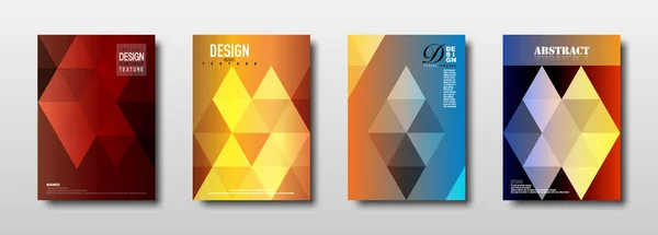 삼각형 텍스처 다채로운 그라데이션과 미래 템플릿 디자인 — 스톡 벡터