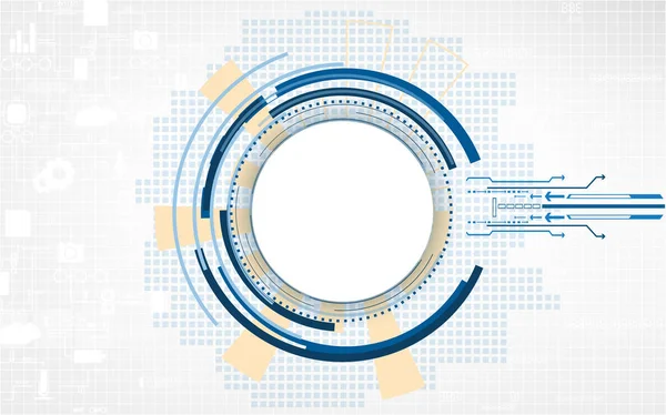 Soyut mavi daireler geometrik teknoloji arkaplanı