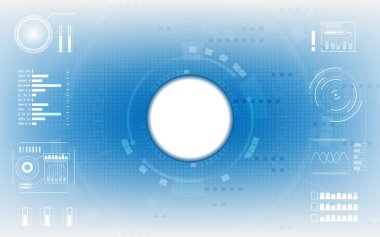 Mavi dijital yapı, teknoloji iletişim tasarımı