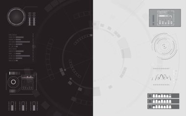 Monokrom dijital yapısı teknoloji iletişimi elementleri