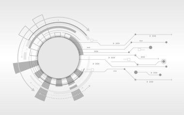 Dijital teknoloji mavi daire fütüristik soyut