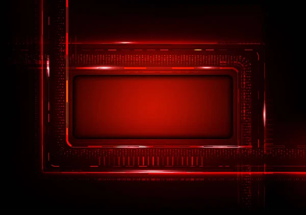 Digital teknik futuristisk röd bakgrund till framgångsrik — Stock vektor