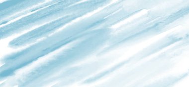 Dokular için soyut açık mavi suluboya fırça darbesi. Başlık, broşür, poster, kart, kapak ya da afiş dekoratif tasarımında bir element olarak kullanılan lekeli sanatsal vektör.