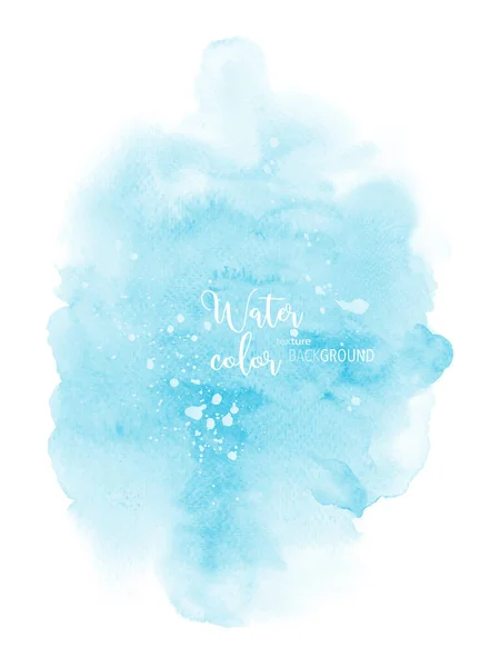 Light Blue Gradient Hand Painted Watercolor Abstract Background Stain Artistic — Stock Vector