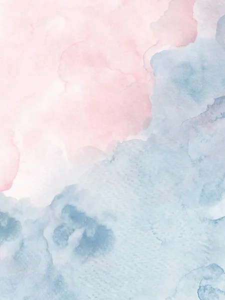 Abstraktes Hintergrunddesign Helle Farben Mit Rosa Und Blauen Aquarellverläufen Handbemalt — Stockvektor