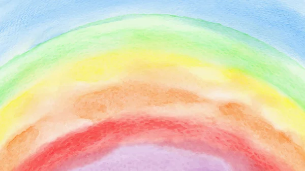 Färgglada Rainbow Akvarell För Bakgrund Fläckig Konstnärlig Vektor Som Används — Stock vektor