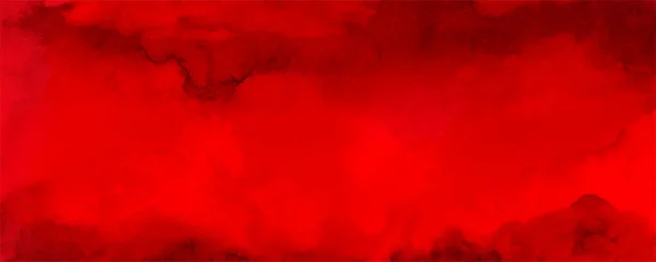 要旨紅色の水彩絵の具を用いた水平背景デザイン — ストックベクタ
