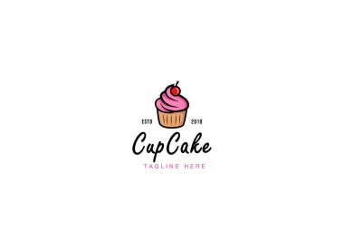 Pastane logosu, fırın, kafe ve diğerleri için.